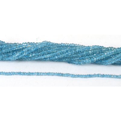 Aquamarine Faceted Rondel 3x2mm strand