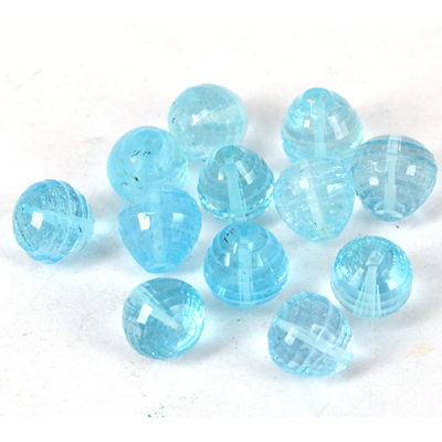 Blue Topaz Lazer Cut Onion 10mm PAIR