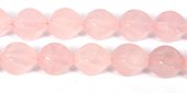 Rose Quartz Faceted Twist Oval 18x20mm EACH BEAD-beads incl pearls-Beadthemup