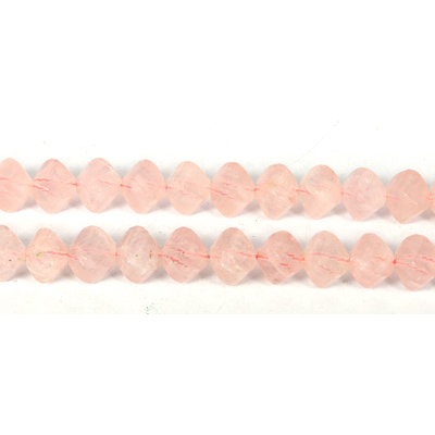 Rose Quartz Faceted Twist lantern 12x14mm EACH