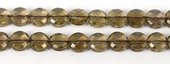 Smokey Quartz Faceted Flat Round 12mm EACH BEAD-beads incl pearls-Beadthemup