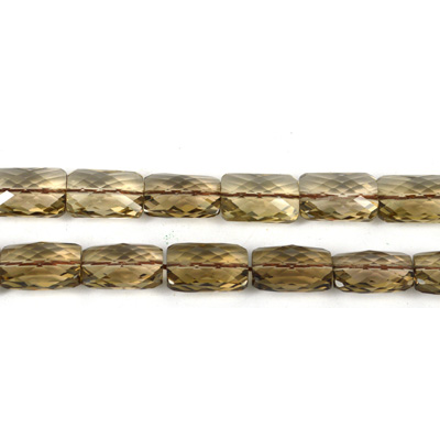 Smokey Quartz Faceted Flat.Rect 12x18mm EACH BEAD