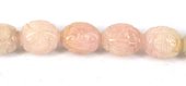 Rose Quartz Carved oval 17x20mm EACH BEAD-beads incl pearls-Beadthemup