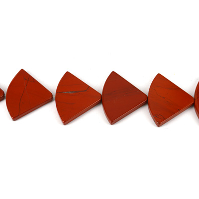 Red Jasper Flat Fan 32x40mm EACH