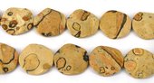 African Leopard Skin Jasper 30mm Flat Round EACH bead-beads incl pearls-Beadthemup