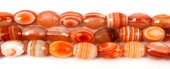Red Banded Agate Faceted oval 13x18mm EACH-beads incl pearls-Beadthemup