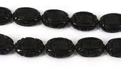 Onyx Carved Oval 18x25mm EACH-beads incl pearls-Beadthemup