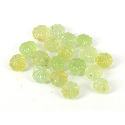 Prehnite Carved Melon app 9x11mm EACH