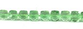Flourite Green Faceted Cube app 8mm EACH-beads incl pearls-Beadthemup