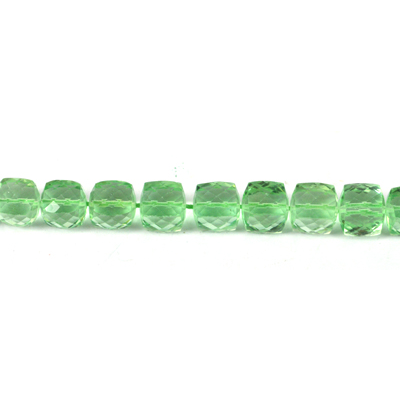 Flourite Green Faceted Cube app 8mm EACH