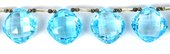 Blue Topaz Fac T/Drill Cushion 14mm EACH-beads incl pearls-Beadthemup