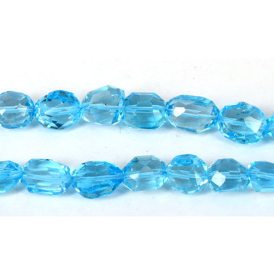 Blue Topaz Faceted Nugget app 18x12mm EACH