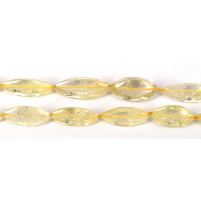 Citrine Polished 3 sided olive app 28mm Each