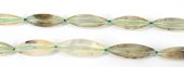 Green Phantom Quartz Polished 3 sided olive app 30mm EACH bead-beads incl pearls-Beadthemup