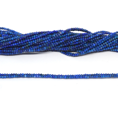Lapis Polished Round 2mm strand 162 beads