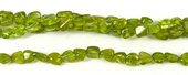 LAST STRAND Peridot Polished Nugget app 9mm strand 39cm-beads incl pearls-Beadthemup
