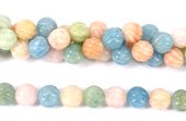 LAST STRAND Beryl A+ Carved round 16mm beads per strand 26-beads incl pearls-Beadthemup