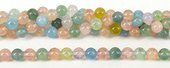 LAST STRAND Beryl AAA++ Polished Round 10mm beads per strand 41-beads incl pearls-Beadthemup