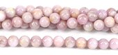 Kunzite A Polished Round 10mm beads per strand 41-beads incl pearls-Beadthemup
