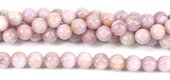 LAST STRAND Kunzite A Polished Round 10mm beads per strand 41-beads incl pearls-Beadthemup