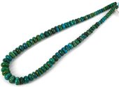 LAST STRAND Peruvian AA+ Blue opal Grad rondel 54cm strand-beads incl pearls-Beadthemup