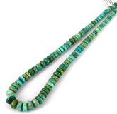 LAST STRAND Peruvian AA Blue opal Grad rondel 54cm strand-beads incl pearls-Beadthemup