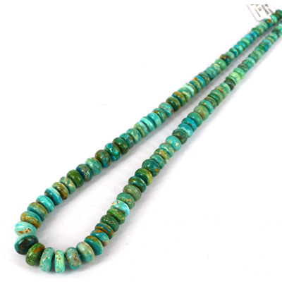 LAST STRAND Peruvian AA Blue opal Grad rondel 54cm strand