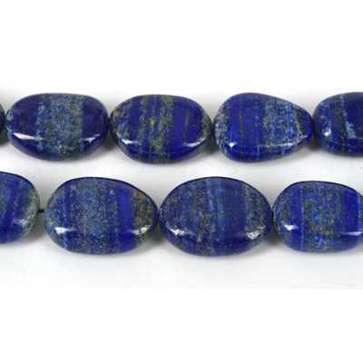 Lapis Polished Oval 35x20mm strand 40cm