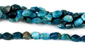 Apatite Polished Nugget app 12x14mm 39cm strand-beads incl pearls-Beadthemup