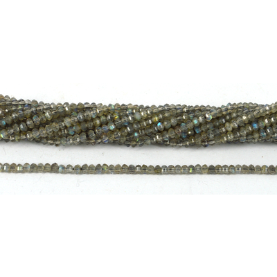 Labradorite diamond cut round 3mm 40cm s