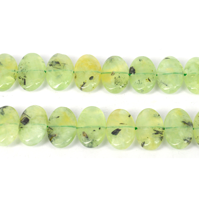 Prehnite Polished S/Drill oval 15x25mm EACH