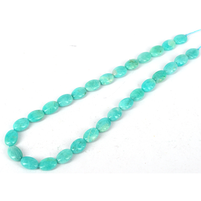 Amazonite Peru Flat Oval 10X14X6mm/29 Bead