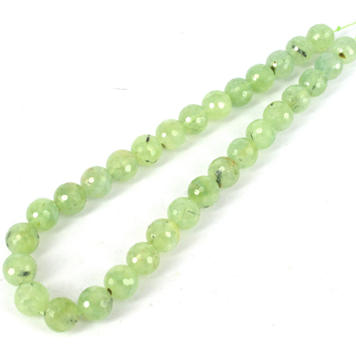 Prehnite Faceted Round 13mm beads per strand 31Beads