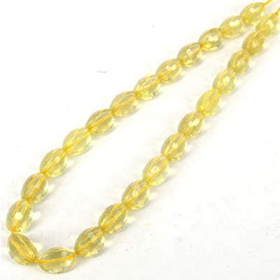 Lemon Quartz Faceted 3sided olive EACH