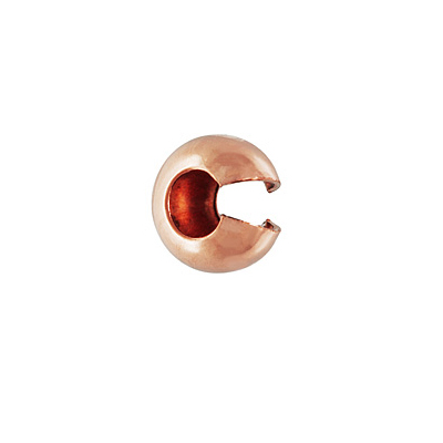 14k ROSE Gold filled 4mm crimp cover 20 pack