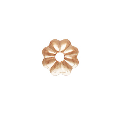 14k ROSE Gold filled 4mm cap 10 pack