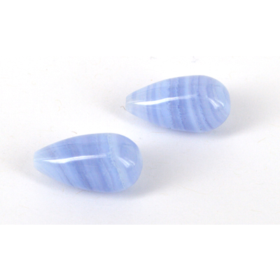 Blue Lace Agate A+ Polished Briollete 12x22mm pair