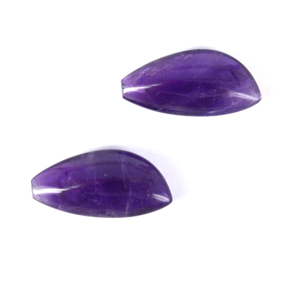 Amethyst A Polished Briolette 12x25mm Pair