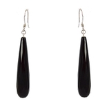 Onyx Sterling Silver Faceted Earring stone 8x40mm-jewellery-Beadthemup
