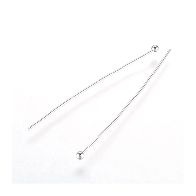 Base Metal Headpin Ball end 0.5x50mm 2mm head 40 pk