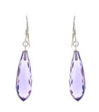Amethyst Sterling Silver Faceted Earring stone 8x25-jewellery-Beadthemup