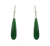 Green Adventurine Sterling Silver Polished Earring s-jewellery-Beadthemup