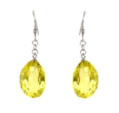 Lemon quartz Quartz Sterling Silver Faceted Earring-jewellery-Beadthemup