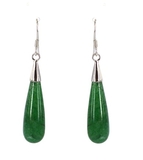 Green Adventurine Sterling Silver Polished Earring s-jewellery-Beadthemup