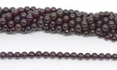 Garnet polished Round 8mm strand 48 beads-beads incl pearls-Beadthemup