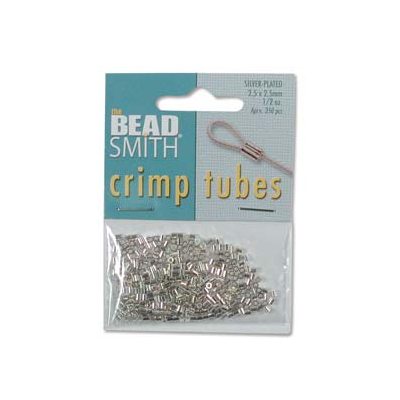 Silver plate Base Crimp 2.5x2.5mm approx 250 pack