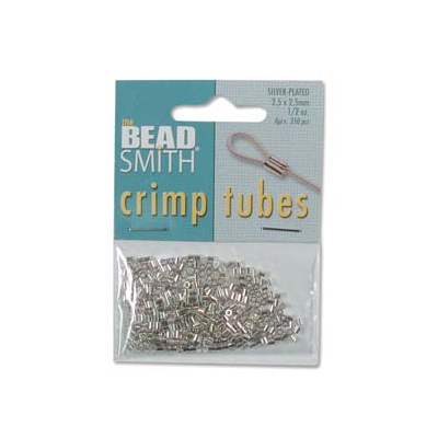 Silver plate Base Crimp 2.5x2.5mm approx 250 pack