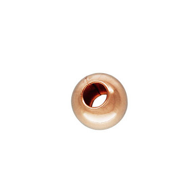 14k ROSE Gold filled Bead round 4mm 1mm hole 10 pack