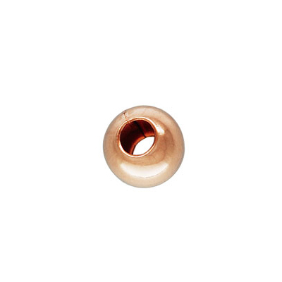 14k ROSE Gold filled bead round 6mm 1.5mm hole 4 pack