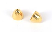 Vermeil Cone 13x11mm bell shape 2 pack-findings-Beadthemup